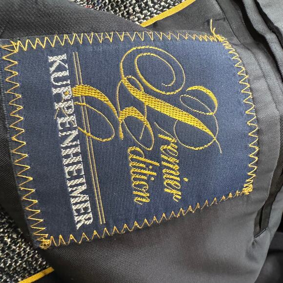 Kuppenheimer Premier Edition Tweed Gray Blazer Mens Size 44 - Picture 5 of 7